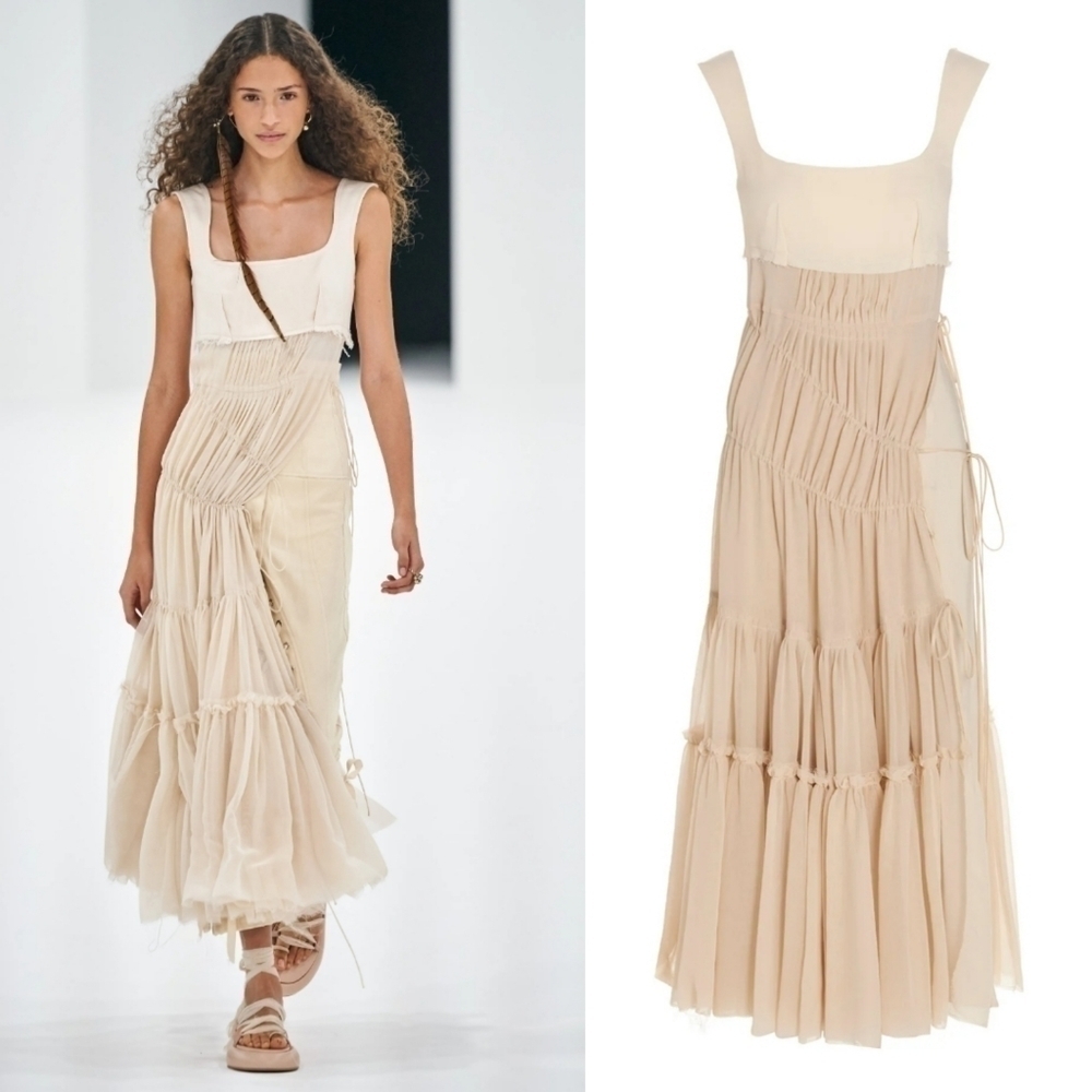 New Sportmax Runway Spring 22' Ready-To-Wear Orlie Midi Dress NWT 6 US